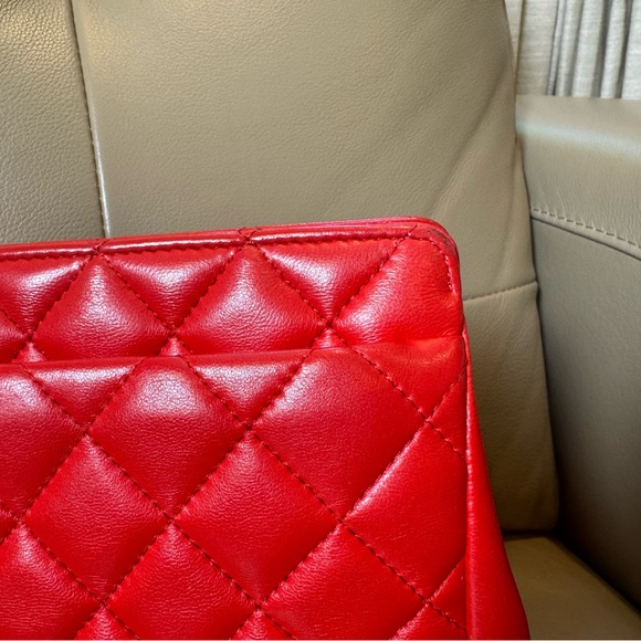 Chanel quilted lambksin turn lock clutch bag - Picture 5 of 14